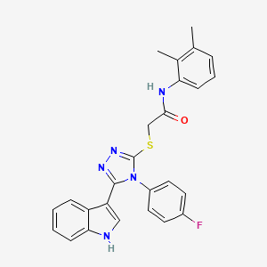 molecular formula C26H22FN5OS B2546320 N-(2,3-dimethylphenyl)-2-((4-(4-fluorophenyl)-5-(1H-indol-3-yl)-4H-1,2,4-triazol-3-yl)thio)acetamide CAS No. 946236-20-0