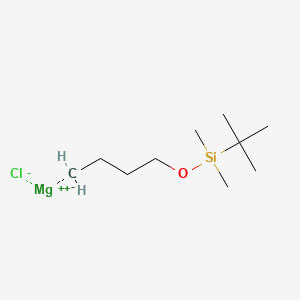 molecular formula C10H23ClMgOSi B2546321 4-(tert-Butyldimethylsiloxy)butylmagnesium chloride, 0.50 M in THF CAS No. 134588-97-9