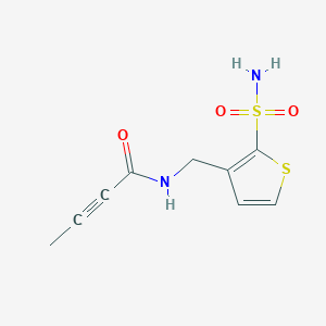 N-[(2-Sulfamoylthiophen-3-yl)methyl]but-2-ynamide