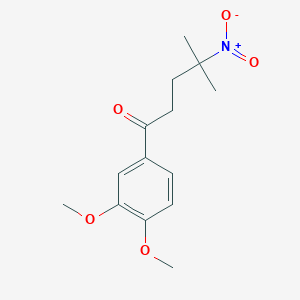 molecular formula C14H19NO5 B2546334 1-(3,4-Dimethoxyphenyl)-4-methyl-4-nitropentan-1-one CAS No. 400085-22-5