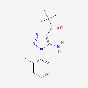 1-[5-amino-1-(2-fluorophenyl)-1H-1,2,3-triazol-4-yl]-2,2-dimethylpropan-1-one