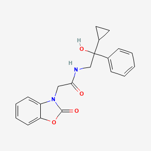 molecular formula C20H20N2O4 B2546352 N-(2-环丙基-2-羟基-2-苯乙基)-2-(2-氧代苯并[d]恶唑-3(2H)-基)乙酰胺 CAS No. 1421465-82-8