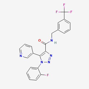 molecular formula C22H15F4N5O B2546353 N-(3,4-二甲氧基苯基)-2-(5-吡啶-4-基-1,3,4-恶二唑-2-基)乙酰胺 CAS No. 1251568-31-6