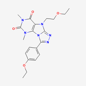 molecular formula C20H24N6O4 B2546371 5-(2-乙氧基乙基)-8-(4-乙氧基苯基)-1,3-二甲基嘌呤[8,9-c][1,2,4]三唑-2,4-二酮 CAS No. 921584-08-9