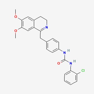 1-(2-Chlorophenyl)-3-[4-[(6,7-dimethoxy-3,4-dihydroisoquinolin-1-yl)methyl]phenyl]urea