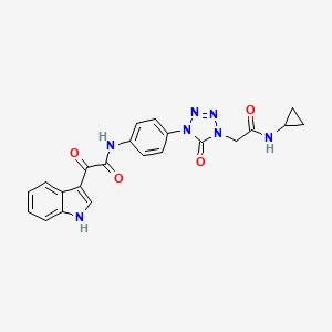 N-(4-(4-(2-(cyclopropylamino)-2-oxoethyl)-5-oxo-4,5-dihydro-1H-tetrazol-1-yl)phenyl)-2-(1H-indol-3-yl)-2-oxoacetamide