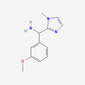 molecular formula C12H15N3O B2546383 (3-甲氧基苯基)(1-甲基-1H-咪唑-2-基)甲胺 CAS No. 875164-44-6