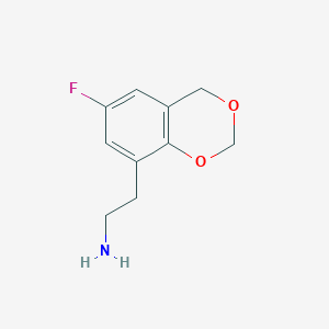 molecular formula C10H12FNO2 B2546388 2-(6-Fluoro-2,4-dihydro-1,3-benzodioxin-8-yl)ethan-1-amine CAS No. 910400-40-7