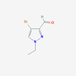 molecular formula C6H7BrN2O B2546389 4-溴-1-乙基-1H-吡唑-3-甲醛 CAS No. 1001519-36-3