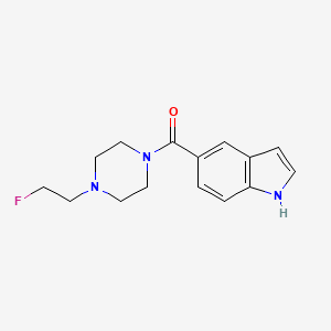 molecular formula C15H18FN3O B2546399 (4-(2-fluoroethyl)piperazin-1-yl)(1H-indol-5-yl)methanone CAS No. 2034226-21-4