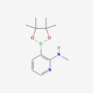 molecular formula C12H19BN2O2 B2546424 N-甲基-3-(4,4,5,5-四甲基-1,3,2-二氧杂硼环丁烷-2-基)吡啶-2-胺 CAS No. 1675109-67-7