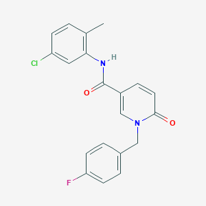 molecular formula C20H16ClFN2O2 B2546433 N-(5-chloro-2-methylphenyl)-1-(4-fluorobenzyl)-6-oxo-1,6-dihydropyridine-3-carboxamide CAS No. 1004257-27-5