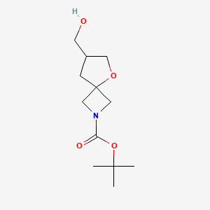 molecular formula C12H21NO4 B2546444 Tert-butyl 7-(hydroxymethyl)-5-oxa-2-azaspiro[3.4]octane-2-carboxylate CAS No. 1330764-06-1