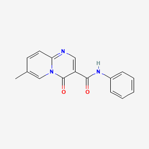 molecular formula C16H13N3O2 B2546456 7-methyl-4-oxo-N-phenyl-4H-pyrido[1,2-a]pyrimidine-3-carboxamide CAS No. 877649-45-1