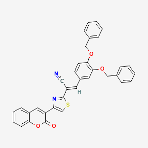 (E)-3-(3,4-bis(benzyloxy)phenyl)-2-(4-(2-oxo-2H-chromen-3-yl)thiazol-2-yl)acrylonitrile