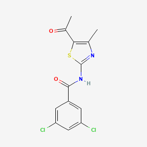 molecular formula C13H10Cl2N2O2S B2546483 N-(5-acetil-4-metil-1,3-tiazol-2-il)-3,5-diclorobenzamida CAS No. 324538-49-0