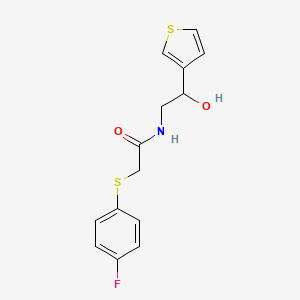 2-((4-fluorophenyl)thio)-N-(2-hydroxy-2-(thiophen-3-yl)ethyl)acetamide