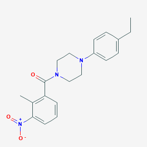 molecular formula C20H23N3O3 B254649 [4-(4-Ethylphenyl)piperazin-1-yl]-(2-methyl-3-nitrophenyl)methanone 