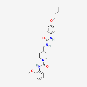 4-((3-(4-butoxyphenyl)ureido)methyl)-N-(2-methoxyphenyl)piperidine-1-carboxamide