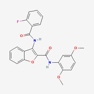 N-(2,5-dimethoxyphenyl)-3-(2-fluorobenzamido)benzofuran-2-carboxamide