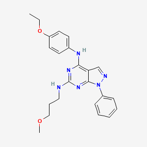 molecular formula C23H26N6O2 B2546528 N4-(4-ethoxyphenyl)-N6-(3-methoxypropyl)-1-phenyl-1H-pyrazolo[3,4-d]pyrimidine-4,6-diamine CAS No. 946297-49-0