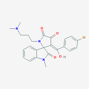 molecular formula C24H24BrN3O4 B254653 3'-[(4-bromophenyl)carbonyl]-1'-[3-(dimethylamino)propyl]-4'-hydroxy-1-methylspiro[indole-3,2'-pyrrole]-2,5'(1H,1'H)-dione 