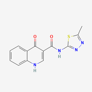 molecular formula C13H10N4O2S B2546533 4-羟基-N-(5-甲基-1,3,4-噻二唑-2-基)喹啉-3-甲酰胺 CAS No. 946204-07-5