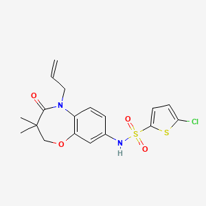 N-(5-allyl-3,3-dimethyl-4-oxo-2,3,4,5-tetrahydrobenzo[b][1,4]oxazepin-8-yl)-5-chlorothiophene-2-sulfonamide