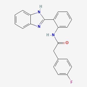 molecular formula C21H16FN3O B2546543 N-(2-(1H-benzo[d]imidazol-2-yl)phenyl)-2-(4-fluorophenyl)acetamide CAS No. 899958-46-4