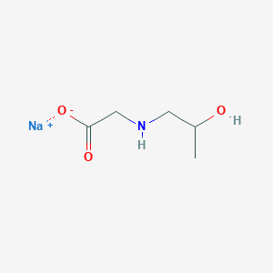 molecular formula C5H10NNaO3 B2546551 Acetato de sodio;2-(2-hidroxipropilamino)acetato CAS No. 113447-21-5