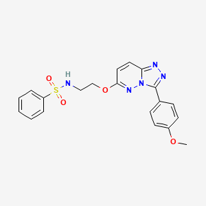 N-(2-((3-(4-methoxyphenyl)-[1,2,4]triazolo[4,3-b]pyridazin-6-yl)oxy)ethyl)benzenesulfonamide