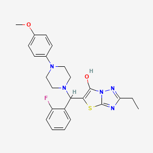 2-Ethyl-5-((2-fluorophenyl)(4-(4-methoxyphenyl)piperazin-1-yl)methyl)thiazolo[3,2-b][1,2,4]triazol-6-ol