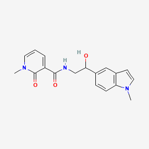 molecular formula C18H19N3O3 B2546564 N-(2-hydroxy-2-(1-methyl-1H-indol-5-yl)ethyl)-1-methyl-2-oxo-1,2-dihydropyridine-3-carboxamide CAS No. 2034594-76-6