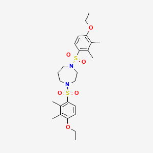 molecular formula C25H36N2O6S2 B2546569 1,4-双(4-乙氧基-2,3-二甲苯磺酰基)-1,4-二氮杂环戊烷 CAS No. 868143-24-2