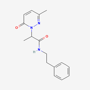 2-(3-methyl-6-oxopyridazin-1(6H)-yl)-N-phenethylpropanamide