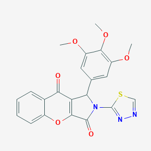 molecular formula C22H17N3O6S B254658 2-(1,3,4-Thiadiazol-2-yl)-1-(3,4,5-trimethoxyphenyl)-1,2-dihydrochromeno[2,3-c]pyrrole-3,9-dione 