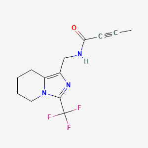 molecular formula C13H14F3N3O B2546580 N-[[3-(Trifluoromethyl)-5,6,7,8-tetrahydroimidazo[1,5-a]pyridin-1-yl]methyl]but-2-ynamide CAS No. 2411289-41-1