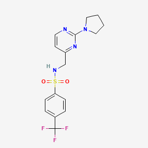 N-((2-(pyrrolidin-1-yl)pyrimidin-4-yl)methyl)-4-(trifluoromethyl)benzenesulfonamide