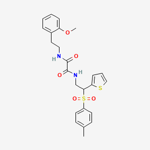 N1-(2-methoxyphenethyl)-N2-(2-(thiophen-2-yl)-2-tosylethyl)oxalamide