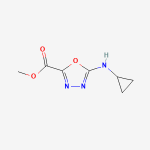 molecular formula C7H9N3O3 B2546594 Methyl 5-(cyclopropylamino)-1,3,4-oxadiazole-2-carboxylate CAS No. 2111773-97-6
