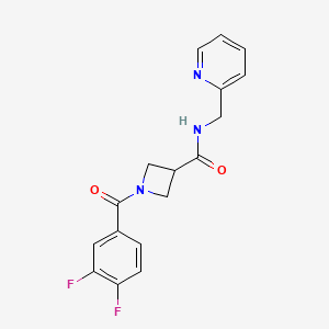 1-(3,4-difluorobenzoyl)-N-(pyridin-2-ylmethyl)azetidine-3-carboxamide