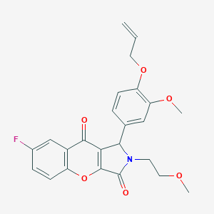 molecular formula C24H22FNO6 B254661 1-[4-(Allyloxy)-3-methoxyphenyl]-7-fluoro-2-(2-methoxyethyl)-1,2-dihydrochromeno[2,3-c]pyrrole-3,9-dione 