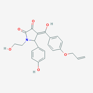 molecular formula C22H21NO6 B254662 3-hydroxy-1-(2-hydroxyethyl)-5-(4-hydroxyphenyl)-4-{[4-(prop-2-en-1-yloxy)phenyl]carbonyl}-1,5-dihydro-2H-pyrrol-2-one 