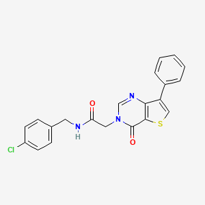 N-(4-chlorobenzyl)-2-(4-oxo-7-phenylthieno[3,2-d]pyrimidin-3(4H)-yl)acetamide
