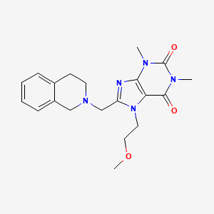 8-(3,4-dihydroisoquinolin-2(1H)-ylmethyl)-7-(2-methoxyethyl)-1,3-dimethyl-3,7-dihydro-1H-purine-2,6-dione