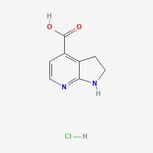 2,3-Dihydro-1H-pyrrolo[2,3-b]pyridine-4-carboxylic acid;hydrochloride