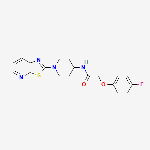 molecular formula C19H19FN4O2S B2546666 2-(4-fluorophenoxy)-N-(1-(thiazolo[5,4-b]pyridin-2-yl)piperidin-4-yl)acetamide CAS No. 2034346-94-4
