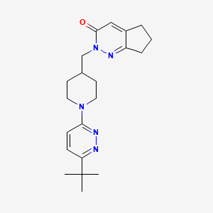 molecular formula C21H29N5O B2546669 2-{[1-(6-tert-butylpyridazin-3-yl)piperidin-4-yl]methyl}-2H,3H,5H,6H,7H-cyclopenta[c]pyridazin-3-one CAS No. 2199369-11-2
