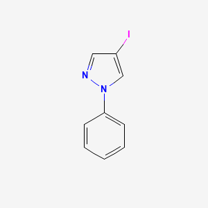 molecular formula C9H7IN2 B2546693 4-Iodo-1-phenyl-1H-pyrazole CAS No. 141998-90-5; 23889-85-2