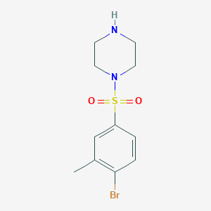 molecular formula C11H15BrN2O2S B2546699 1-[(4-Bromo-3-methylphenyl)sulfonyl]piperazine CAS No. 750604-67-2